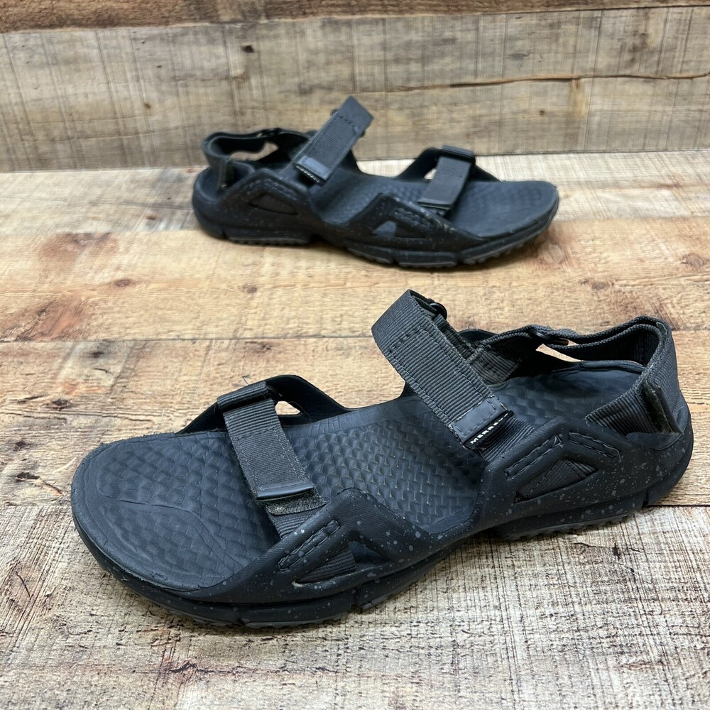 Merrell Select Grip Black/Gray Womens Strap Slingback Water Sandals Size 8